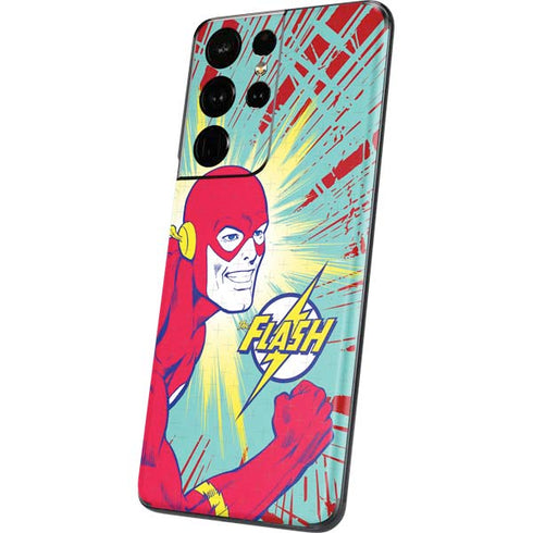 DC Comics The Flash Classic Art Smile Blast Galaxy S21 Ultra 5G Skin